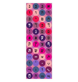 incento magic STICKERS: JUMBO DOTS, ALEF BEIS PINK COLORS  - 6 SHEETS