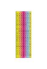 incento magic STICKERS: ABC & NUMBER NEON SQUARES - 6 SHEETS