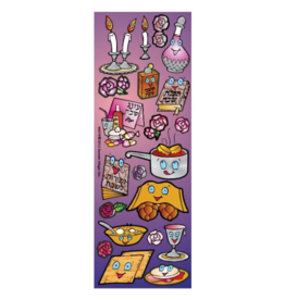 incento magic STICKERS: DIE CUT SHABBOS PURPLE - 6 SHEETS