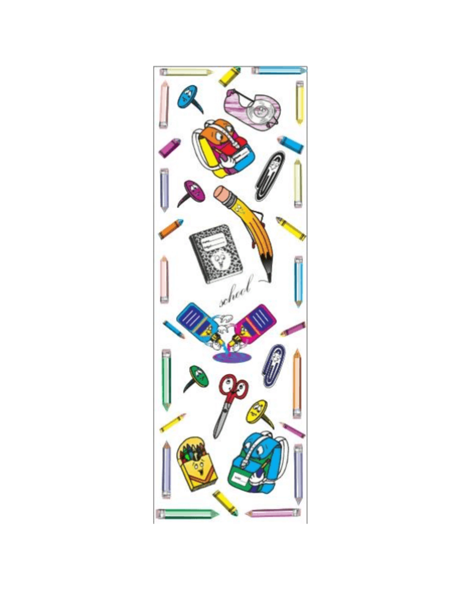 incento magic STICKERS: SCHOOL SUPPLIES - 6 SHEETS