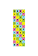 incento magic STICKERS: JUMBO DOTS, ALEF BEIS PASTEL COLORS - 6 SHEETS