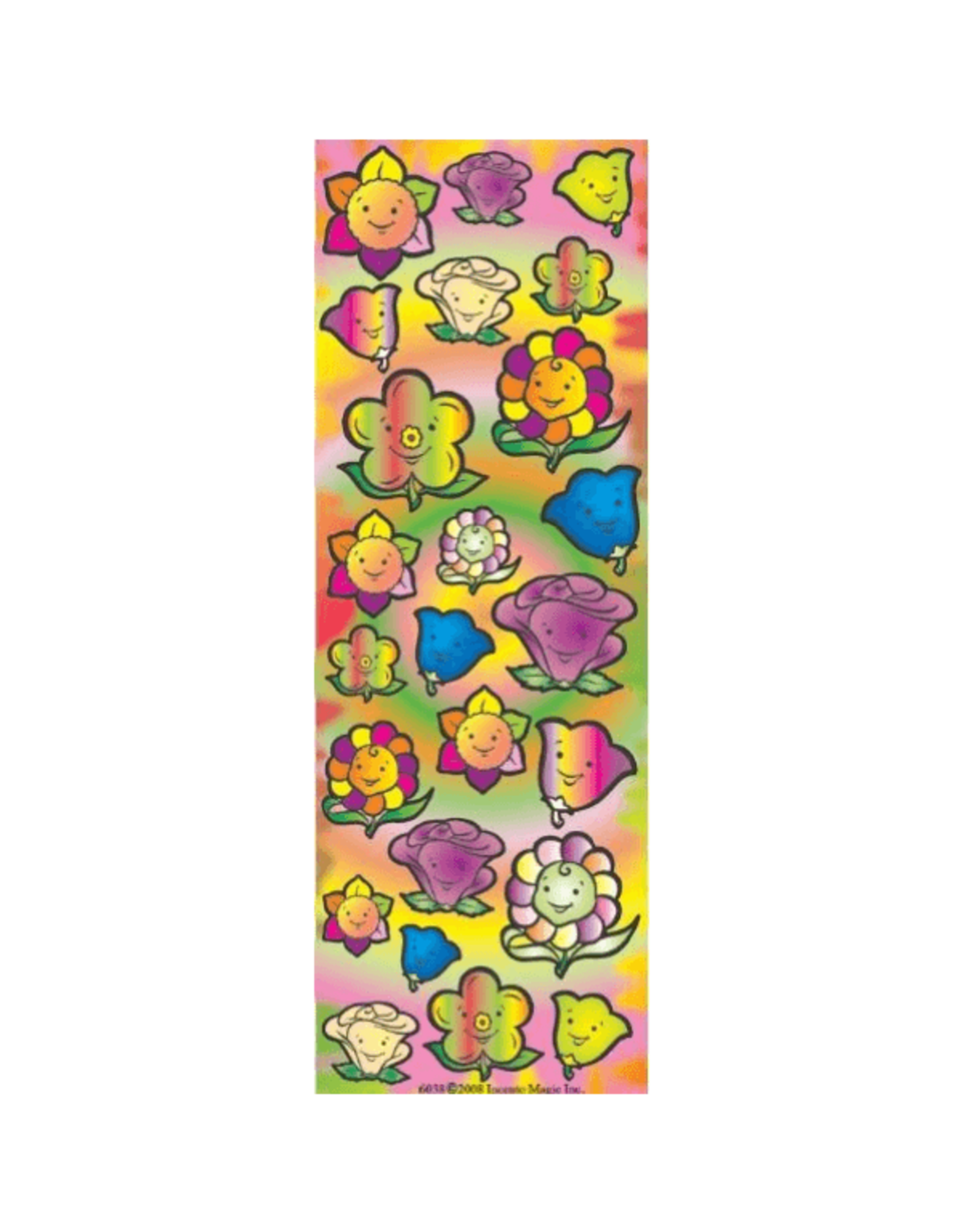 incento magic STICKERS: SMILE FLOWER DIE-CUT - 6 SHEETS