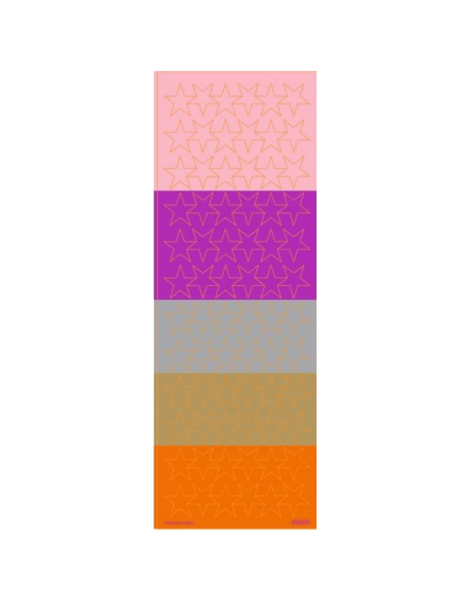 incento magic STICKERS: PASTEL COLORED STARS - 6 SHEETS