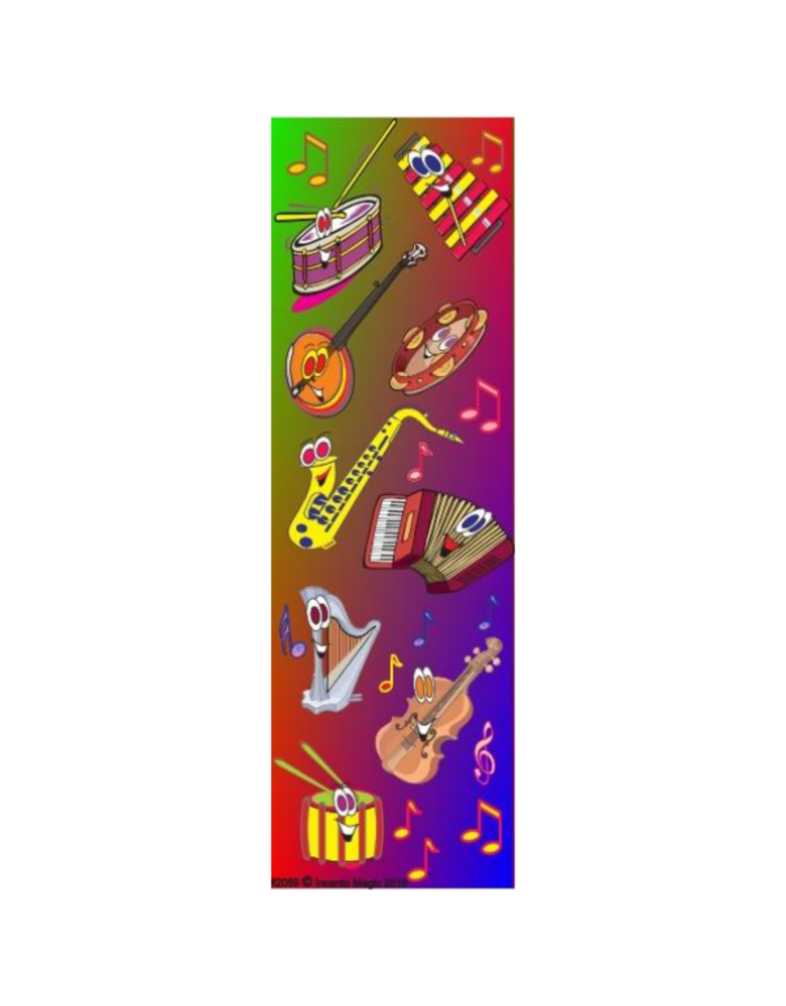 incento magic STICKERS: MUSICAL INSTRUMENTS - 6 SHEETS