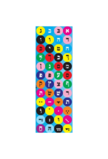 incento magic STICKERS - ALEF BEIS - ROUND - ASSORTED COLOR - 6 SHEETS