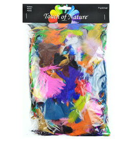 FEATHERS: BRIGHT ASSORTED  71 GRAMS