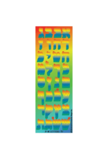 incento magic STICKERS: ALEF BEIS DIE-CUT RAINBOW- 6 SHEETS