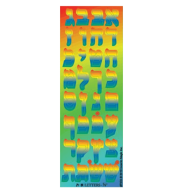 incento magic STICKERS: ALEF BEIS DIE-CUT RAINBOW- 6 SHEETS