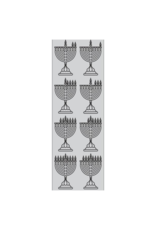incento magic STICKERS: DIE-CUT CHANUKAH MENORAH SILVER - 6 SHEETS