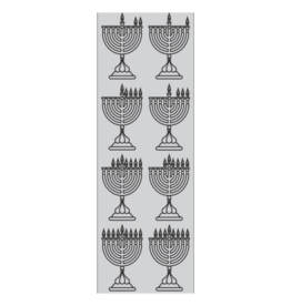 incento magic STICKERS: DIE-CUT CHANUKAH MENORAH SILVER - 6 SHEETS