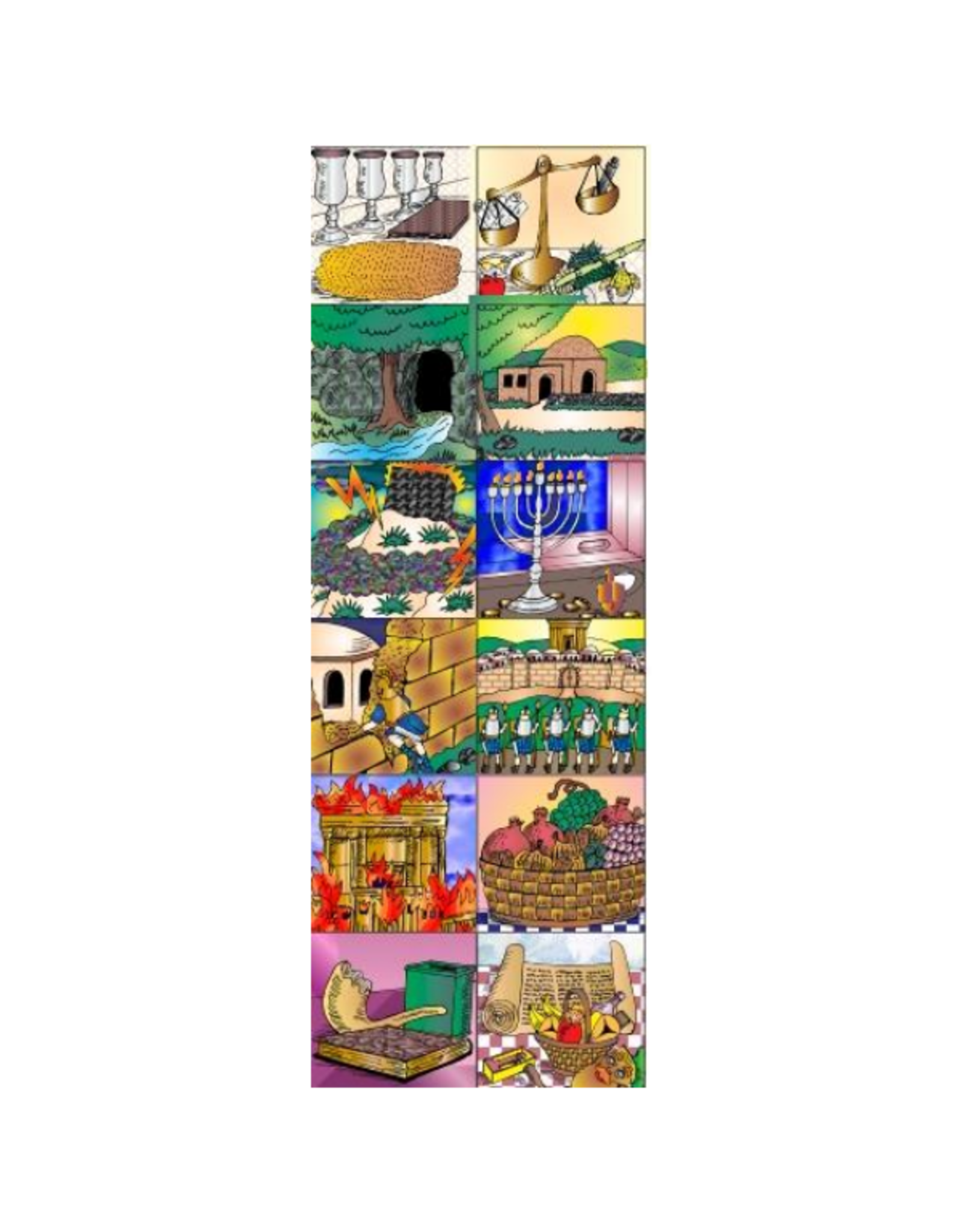 incento magic STICKERS: CHADASHIM SQUARES - 6 SHEETS