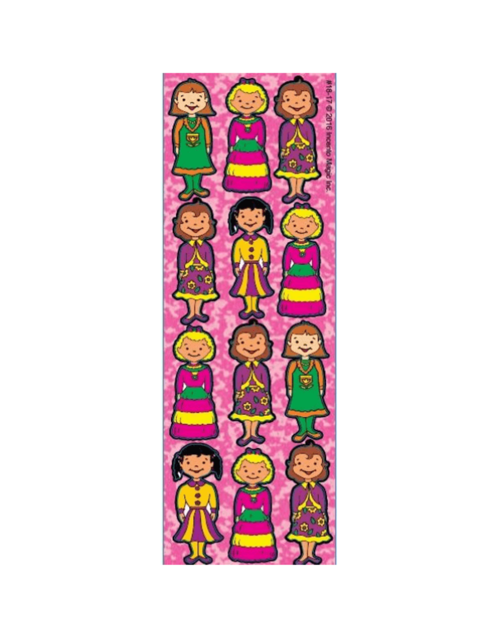 incento magic STICKERS: DIE-CUT GIRLS - 6 SHEETS