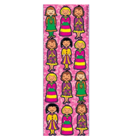 incento magic STICKERS: DIE-CUT GIRLS - 6 SHEETS