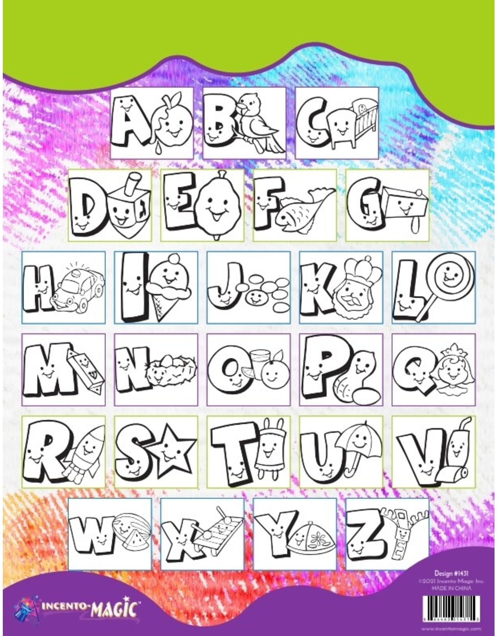 incento magic COLORING BOOK: ABC LARGE LETTERS