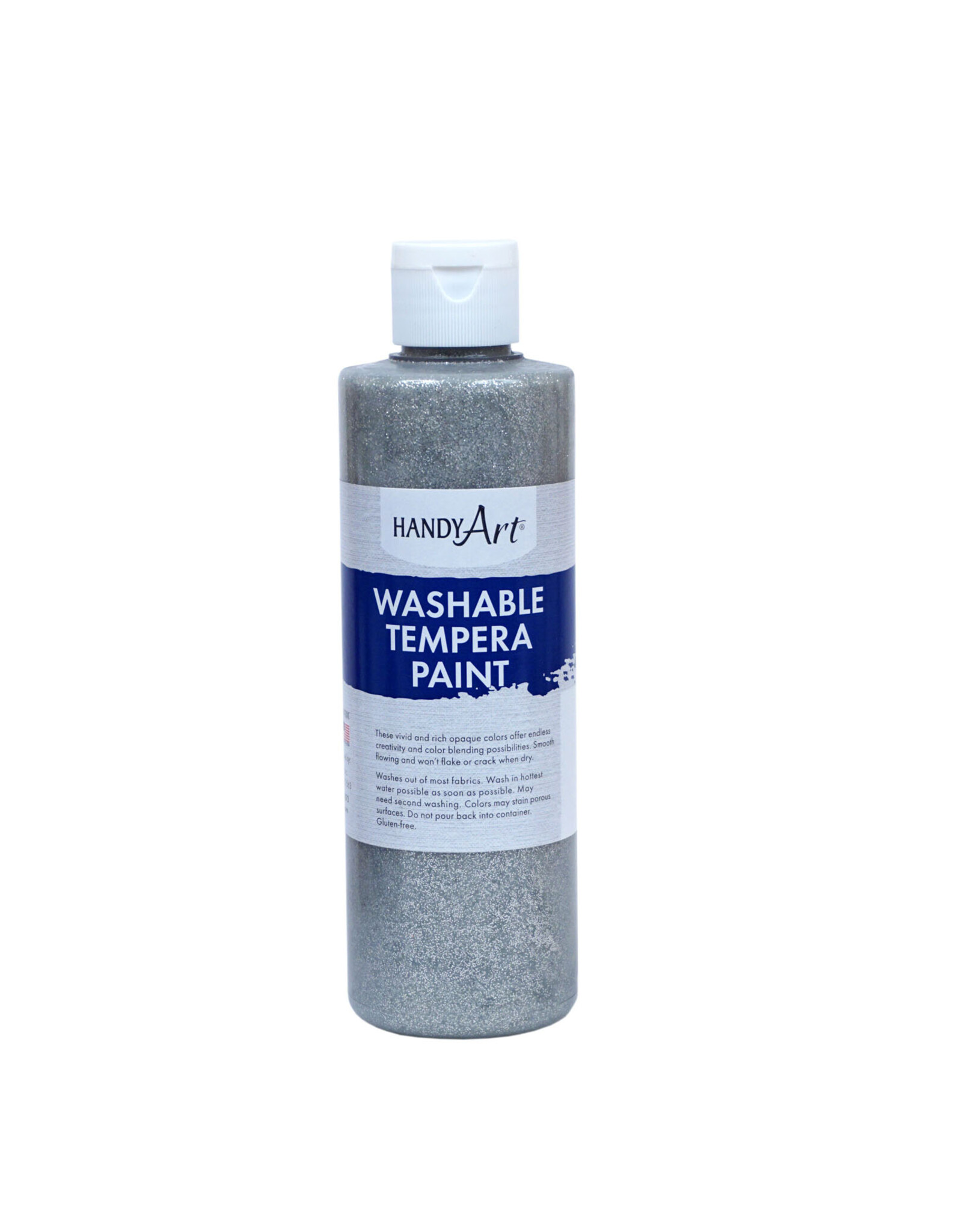 WASHABLE GLITTER PAINT SILVER 8OZ