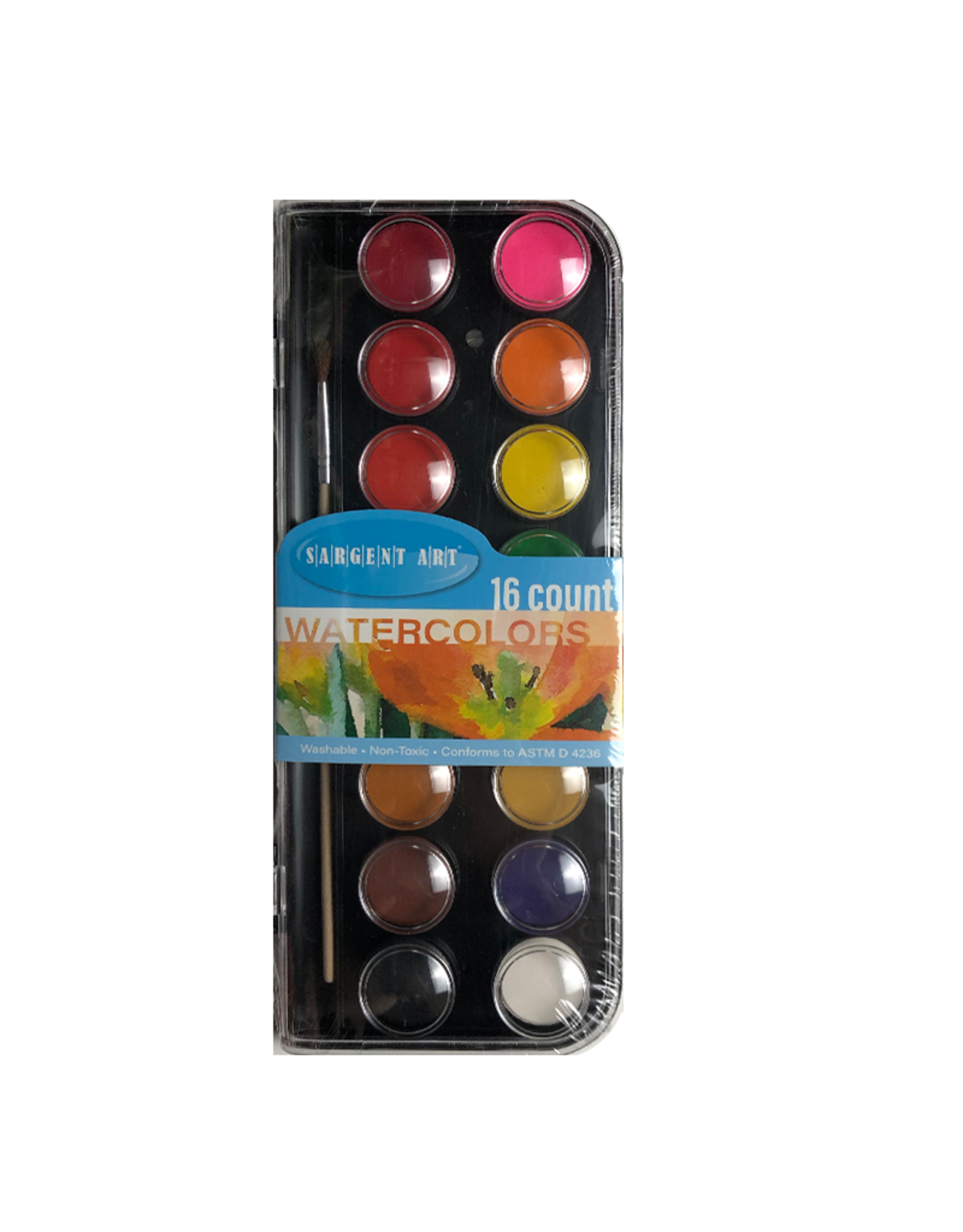 WATERCOLOR PAINT 16 COLORS WITH BRUSH