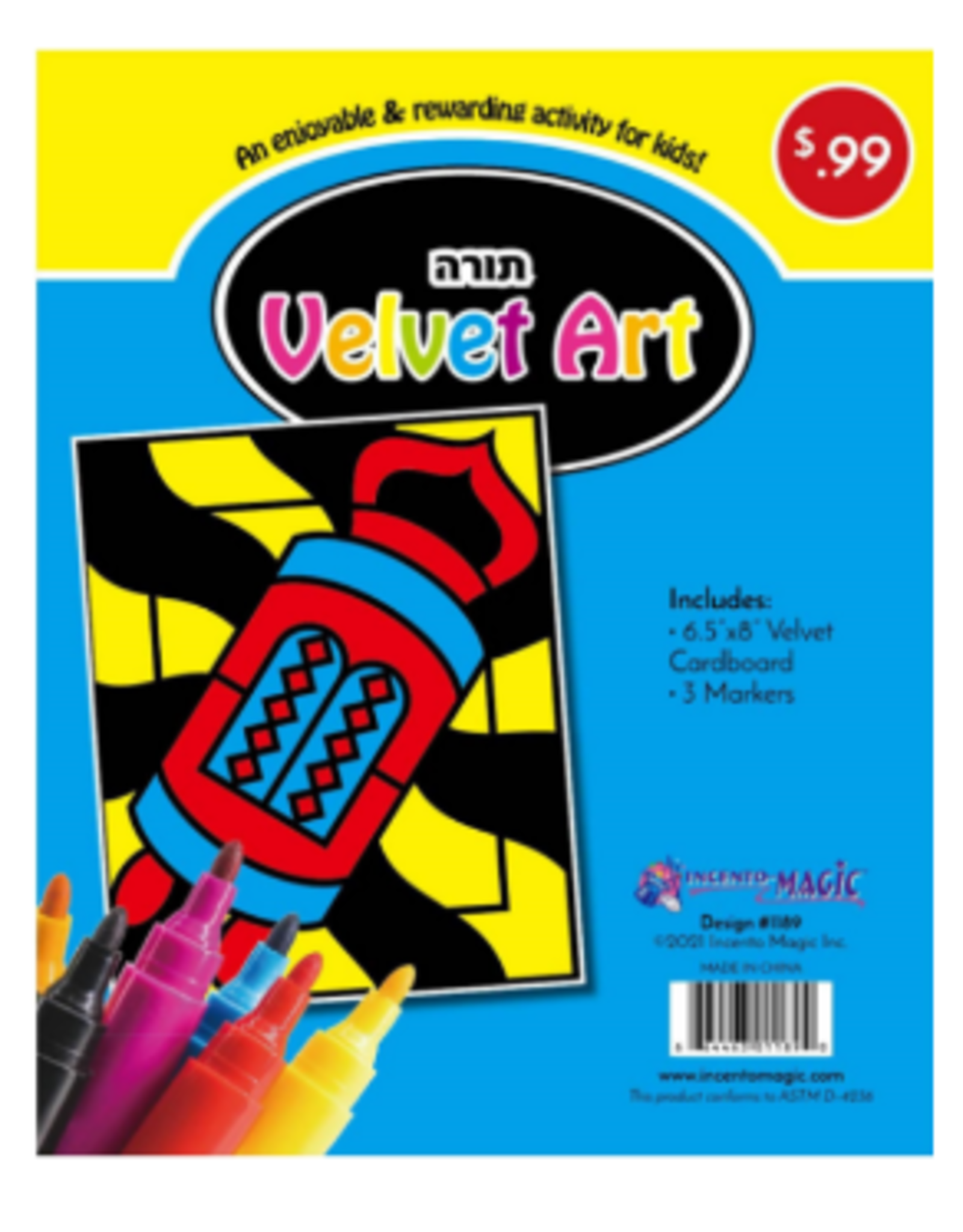 incento magic VELVET ART WITH MARKERS: TORAH 6.5"X8"