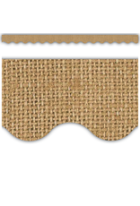 SCALLOPED  BORDERS BURLAP - 2 3/16"X35'
