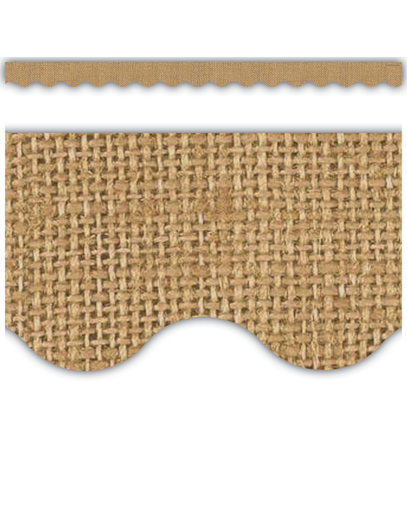 SCALLOPED  BORDERS BURLAP - 2 3/16"X35'