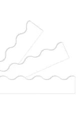 SCALLOPED BORDERS:  WHITE - 2 1/4"X39'