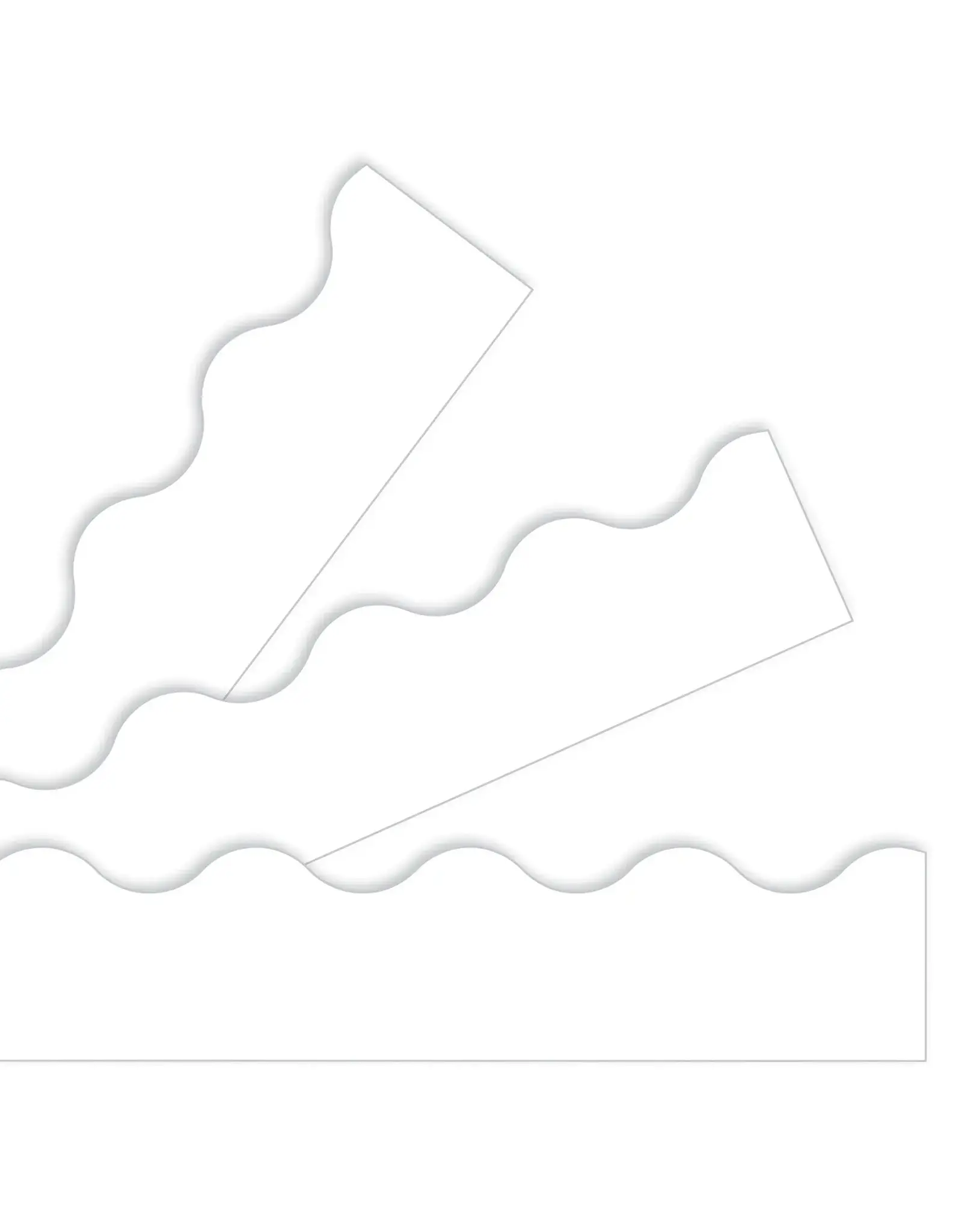 SCALLOPED BORDERS:  WHITE - 2 1/4"X39'
