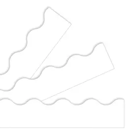 SCALLOPED BORDERS:  WHITE - 2 1/4"X39'