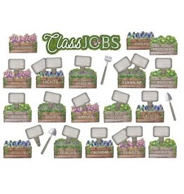 Bulletin Board Set Curiosity Garden Class Jobs - 54 Pieces