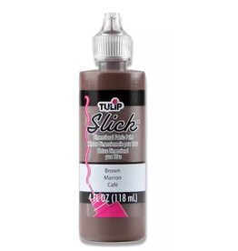 TULIP FABRIC PAINT : BROWN 4 OZ  SLICK