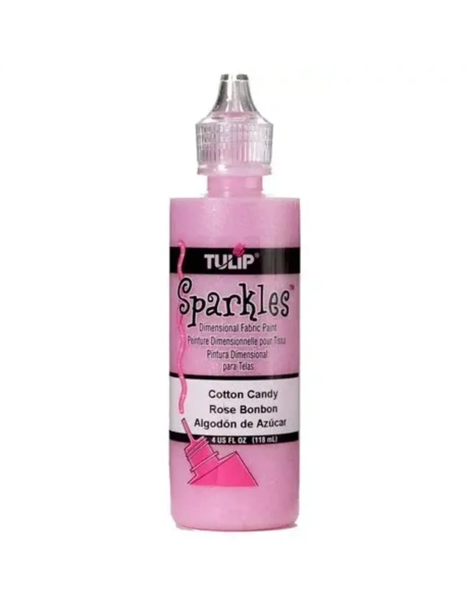 Tulip TULIP FABRIC PAINT: SPARKLES COTTON CANDY 4OZ
