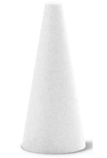 STYROFOAM CONE:  6" X 2.75" -  WHITE