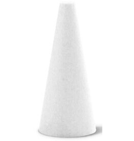 STYROFOAM CONE:  6" X 2.75" -  WHITE