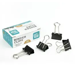 BINDER CLIPS:  3/4"WIDTH  5/16" CAPACITY -  12 PACK