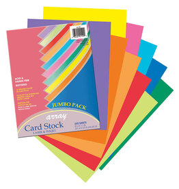 CARDSTOCK: 65LB 8 1/2"X11"   ASSORTED BOLD COLORS 250 SHEETS