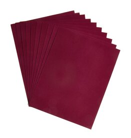 HYGLOSS VELOUR PAPER  8.5x11 MAROON  10 PACK