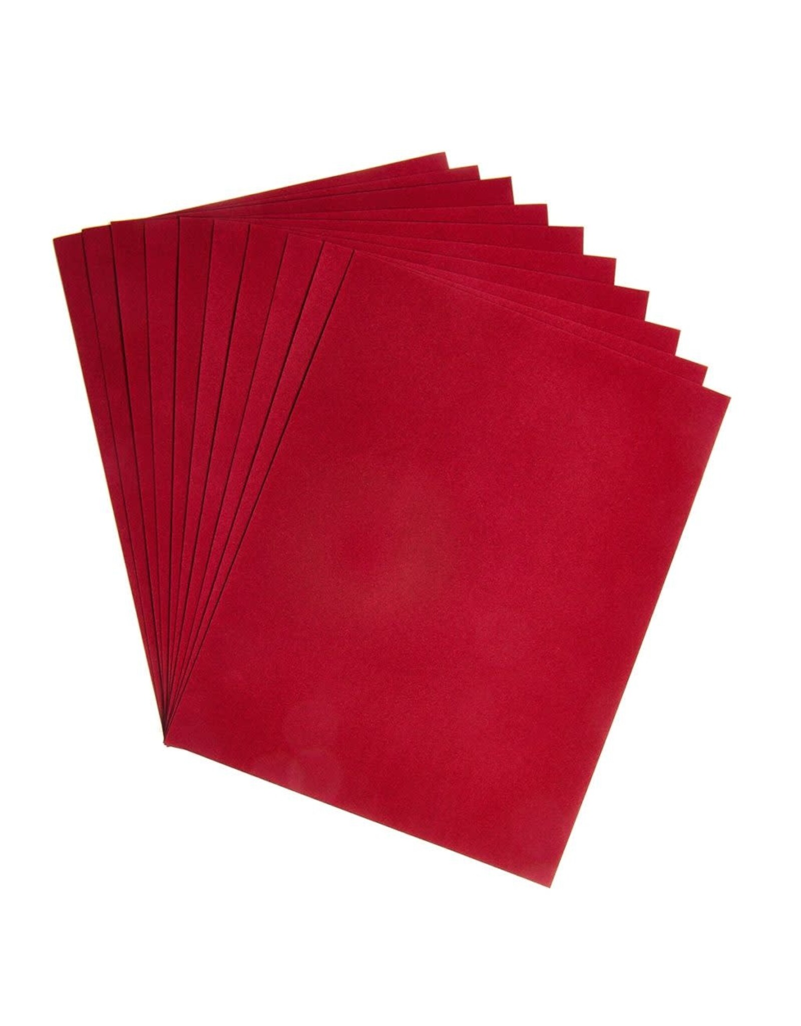HYGLOSS VELOUR PAPER - 8.5x11 - RED 10 PACK