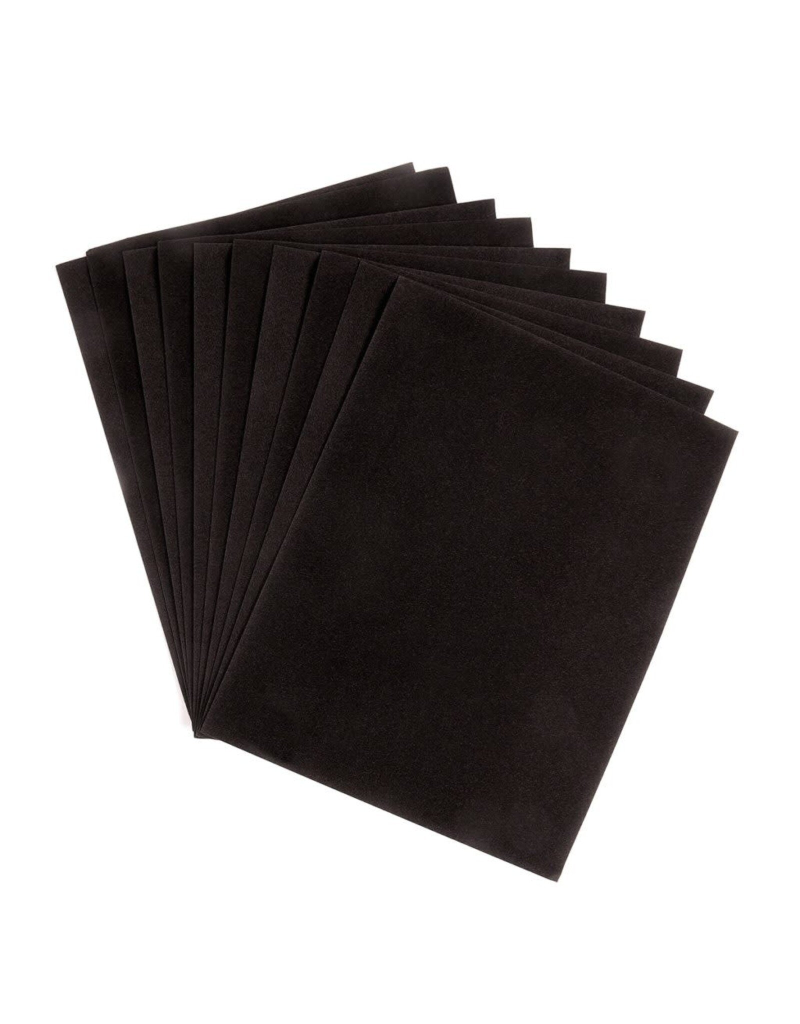 HYGLOSS VELOUR PAPER - 8.5x11 - BLACK  10 PACK