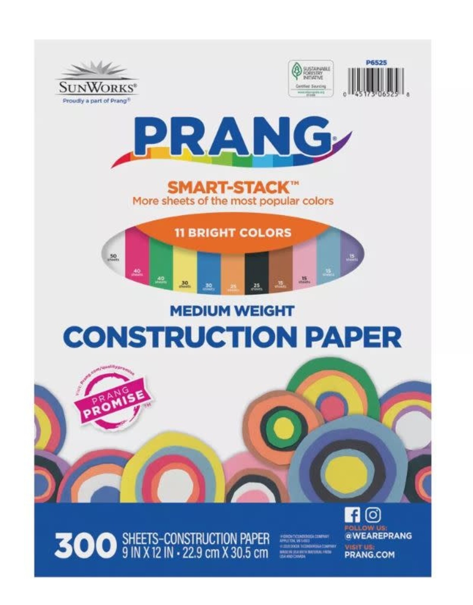 HEAVYWEIGHT CONSTRUCTION PAPER : ASSORTED COLORS - 9x12 - 300 PC
