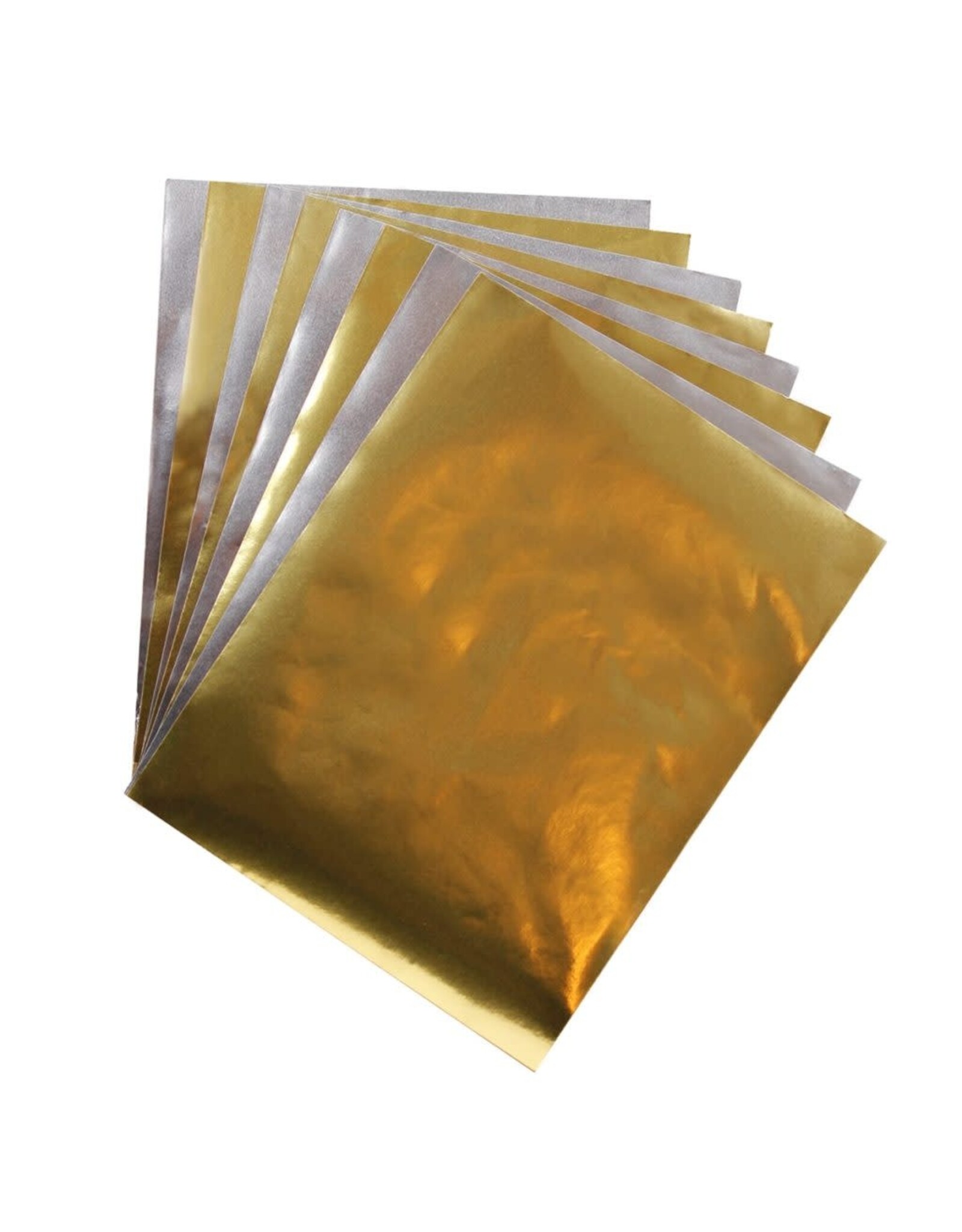 METALLIC PAPER: 8½x11- GOLD/SILVER 16 PACK