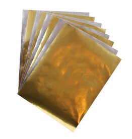 METALLIC PAPER: 8½x11- GOLD/SILVER 16 PACK