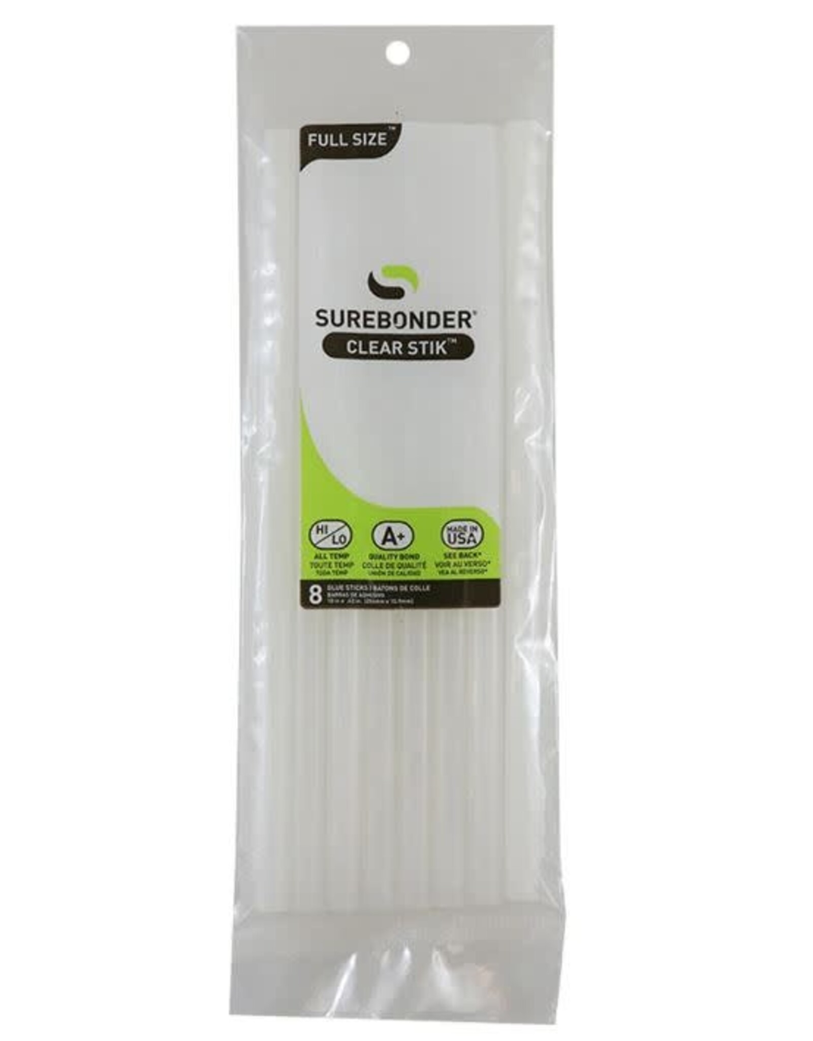 SUREBONDER HOT GLUE GUN STICKS:  10" 8 PACK
