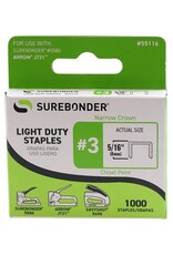 SUREBONDER #3 LIGHT DUTY 5/16" STAPLE GUN STAPLES 1000 STAPLES
