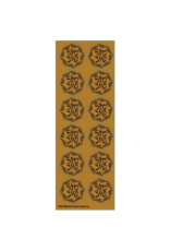 incento magic STICKERS: MAZEL TOV, HEBREW 1¼" BLACK on GOLD 6 SHEETS