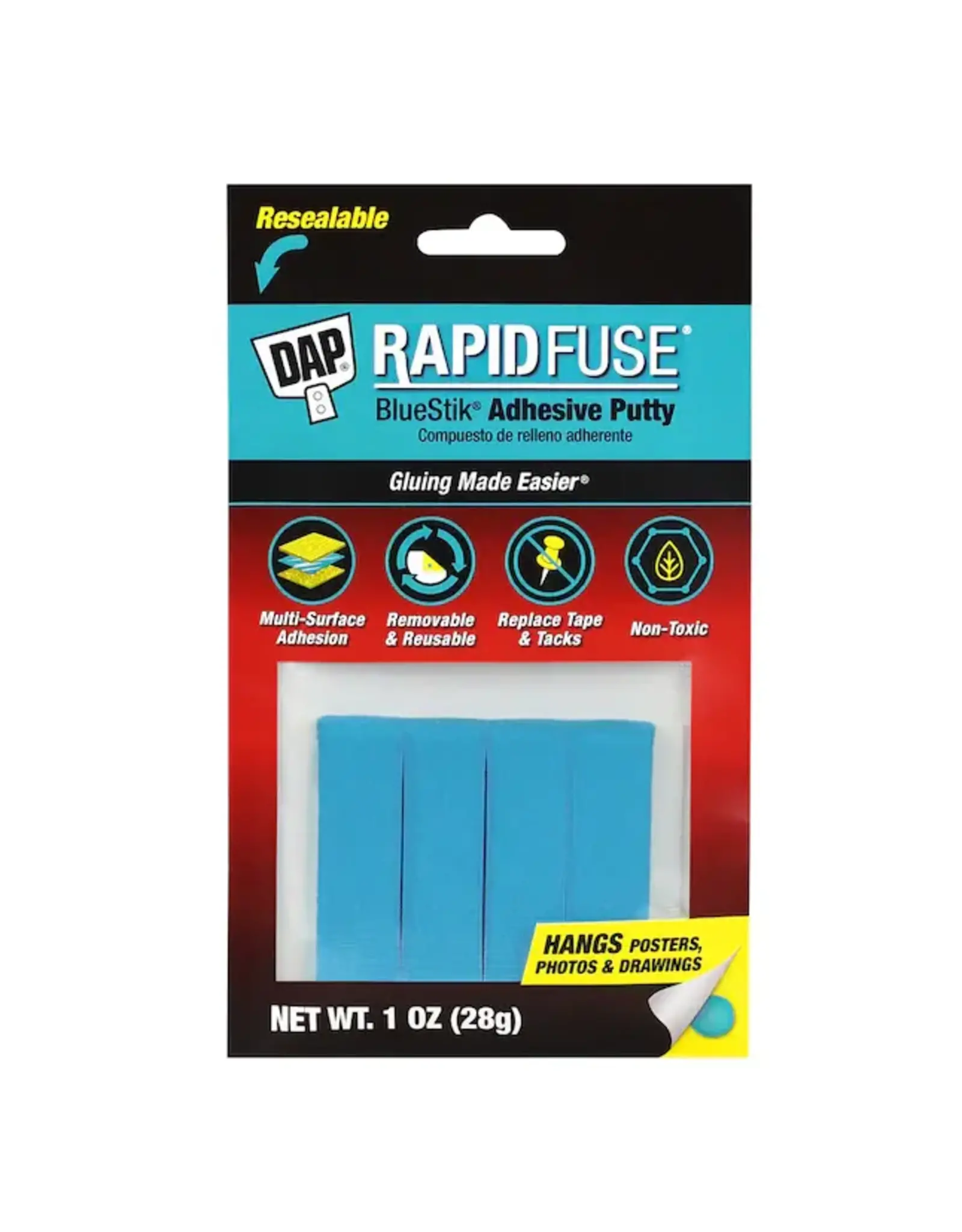 RAPID FUSE, FUN TAK  - BLUE 1OZ