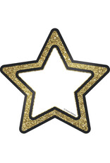 CUT-OUTS: GOLD GLITTER STAR 5" 36 PACK