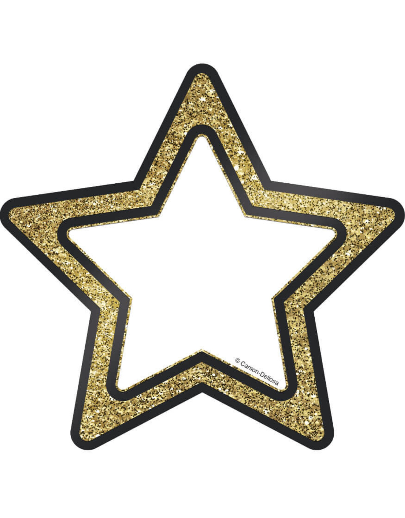 CUT-OUTS: GOLD GLITTER STAR 5" 36 PACK