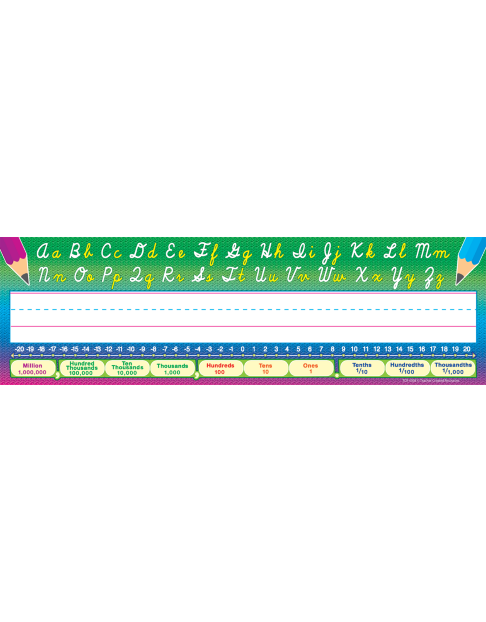 NAME PLATE: CURSIVE WRITING 11.5"X3.5" 36 PACK