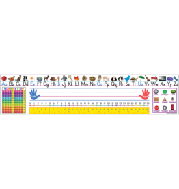 JUMBO NAME PLATE: COLORFUL TRADITIONAL PRINT 18"X 4" 36 PACK