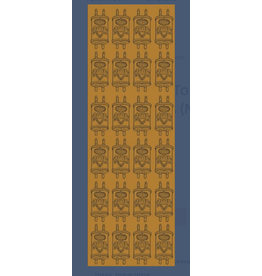 STICKERS -  DIE CUT TORAH GOLD 4across 6-sheets