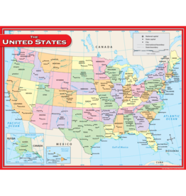 CHARTLET: UNITED STATES MAP 17"X22"