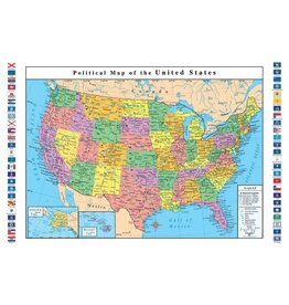 LARGE MAP: UNITED STATES 33"X49"